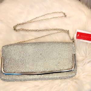 Silver Rhinestone Evening Purse